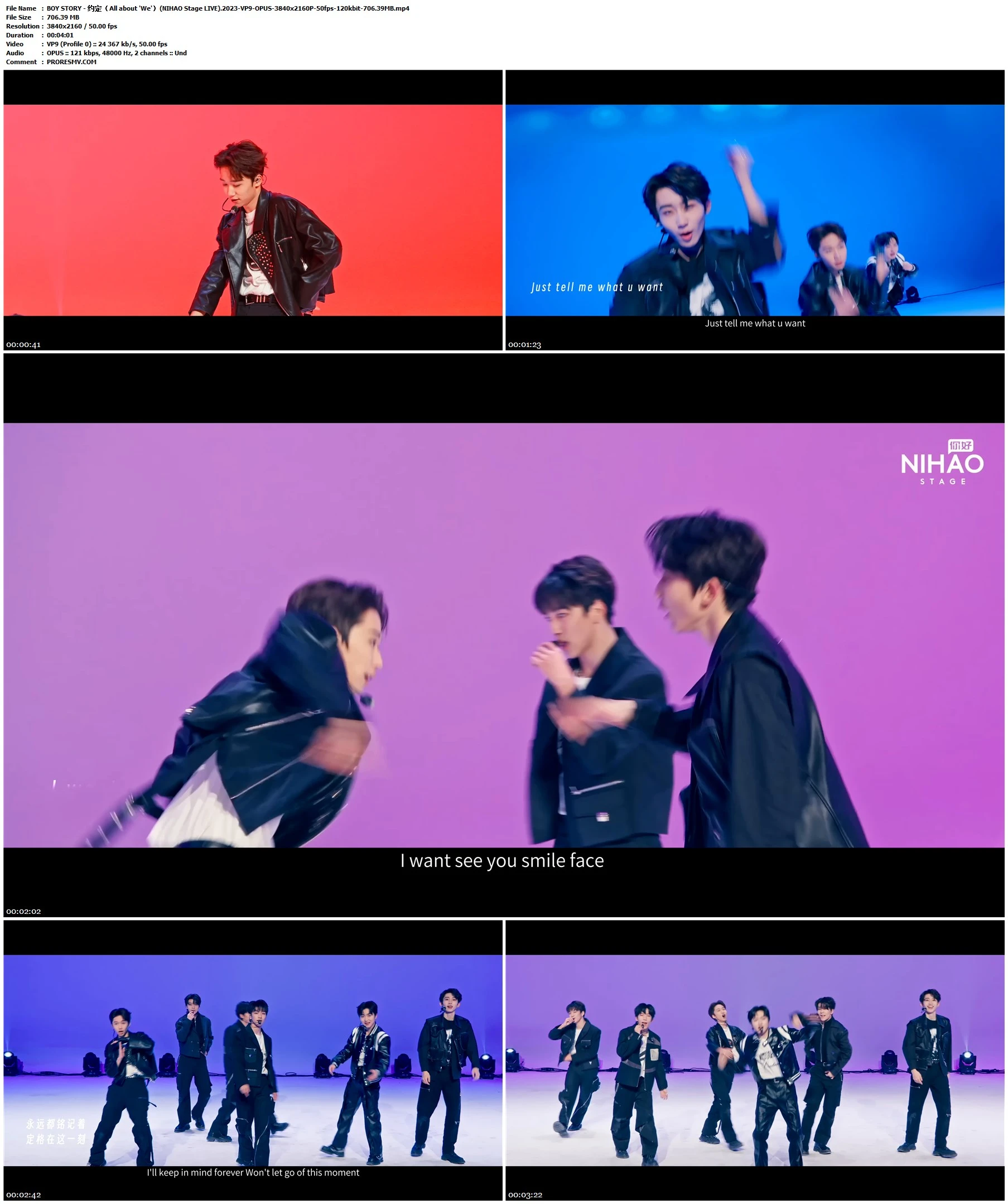 BOY STORY - 约定（All about 'We'）(NIHAO Stage LIVE).2023-VP9-OPUS-3840x2160P-50fps-120kbit-706.39MB官方MV_高清MV