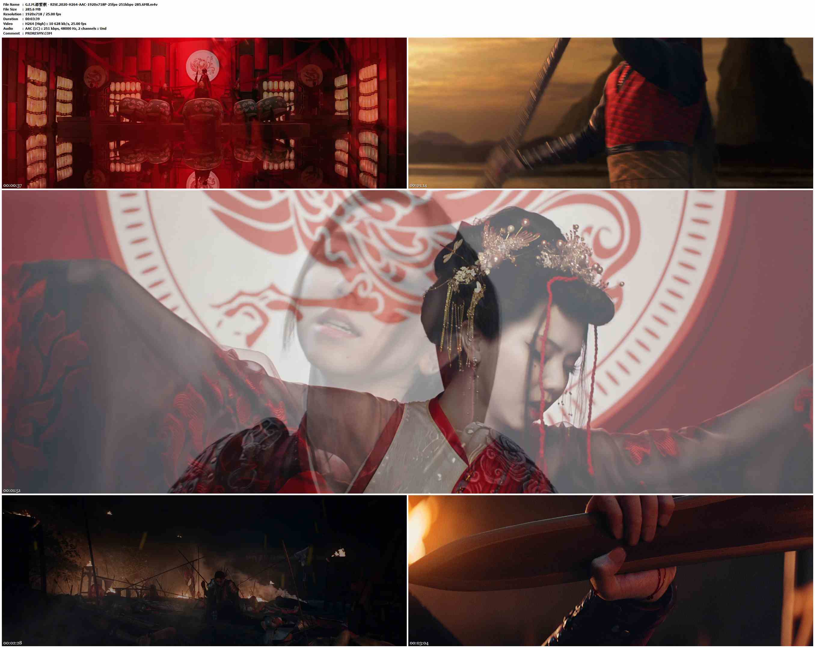 G.E.M.邓紫棋 - RISE.2020-H264-AAC-1920x718P-25fps-251kbps-285.6MB官方MV_高清MV