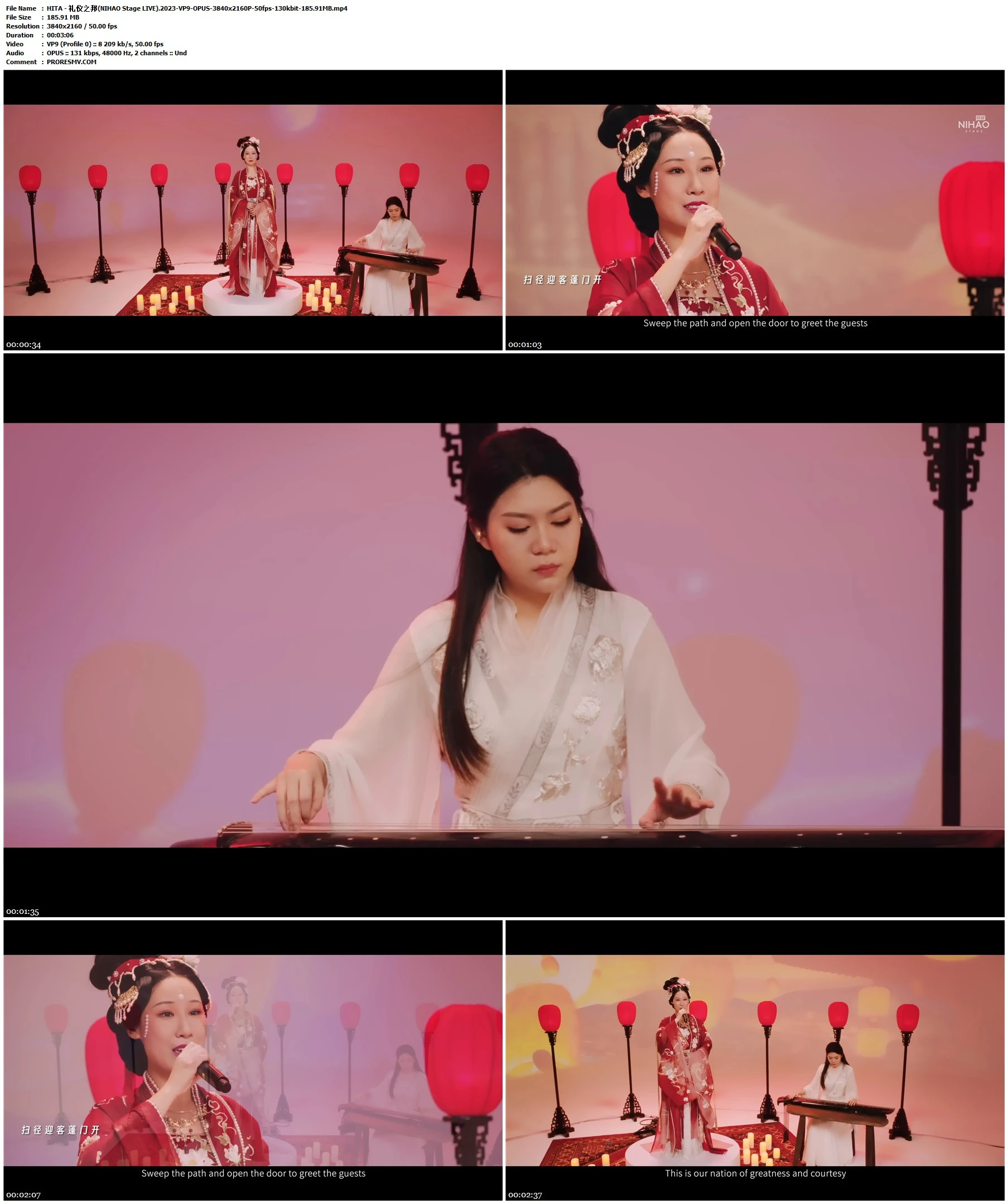 HITA - 礼仪之邦(NIHAO Stage LIVE).2023-VP9-OPUS-3840x2160P-50fps-130kbit-185.91MB官方MV_高清MV