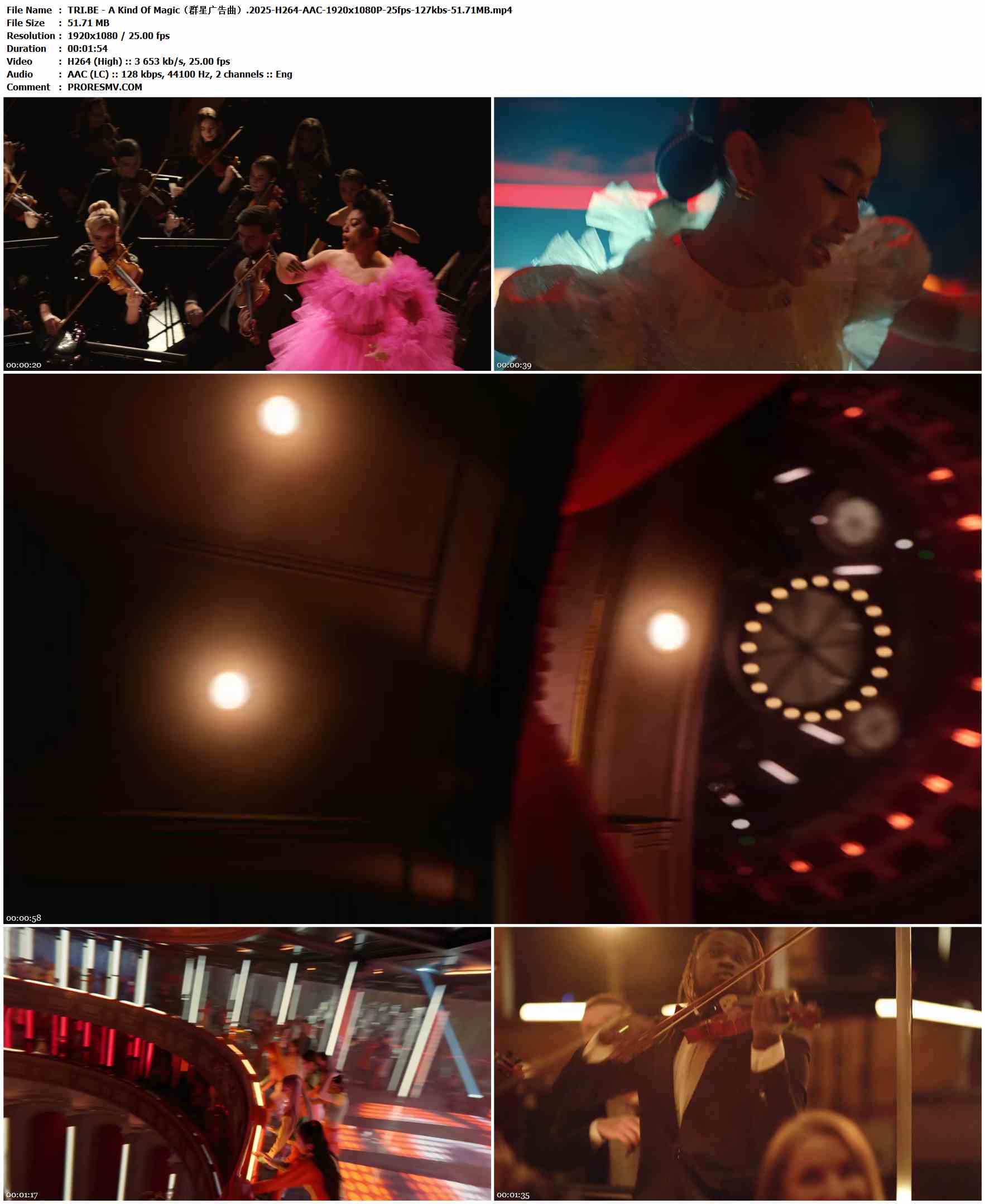 TRI.BE - A Kind Of Magic（群星广告曲）.2025-H264-AAC-1920x1080P-25fps-127kbs-51.71MB官方MV_高清MV