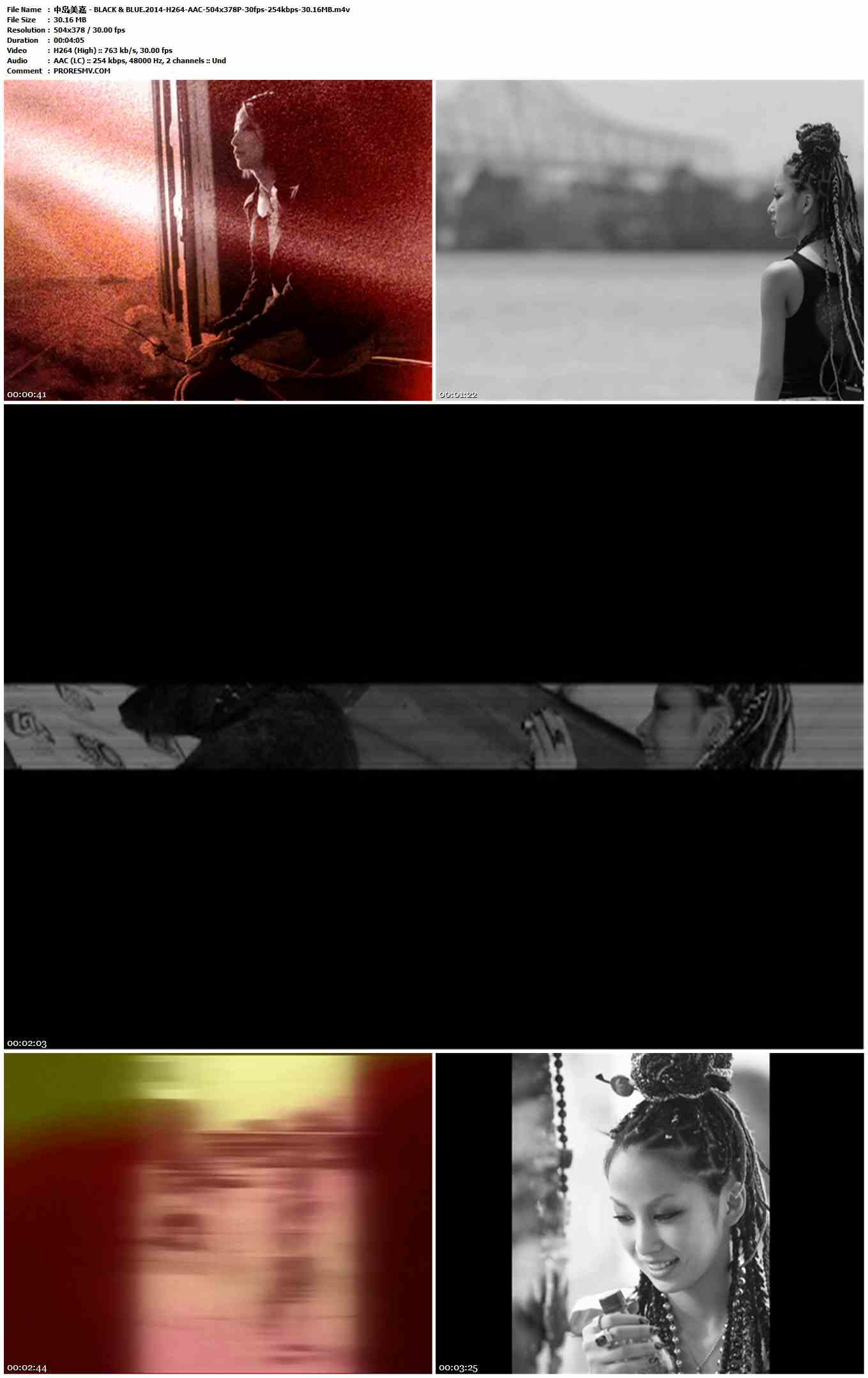 中岛美嘉 - BLACK & BLUE.2014-H264-AAC-504x378P-30fps-254kbps-30.16MB官方MV_高清MV