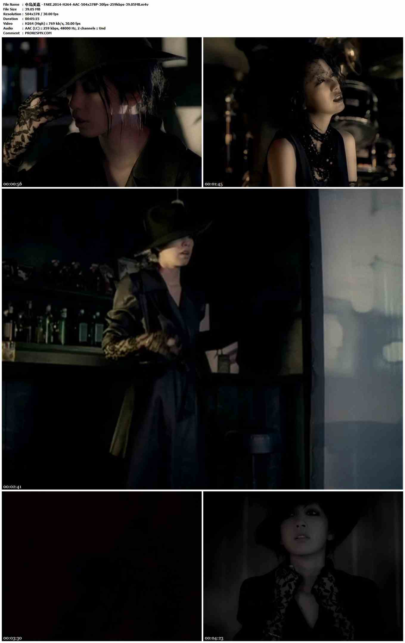 中岛美嘉 - FAKE.2014-H264-AAC-504x378P-30fps-259kbps-39.05MB官方MV_高清MV
