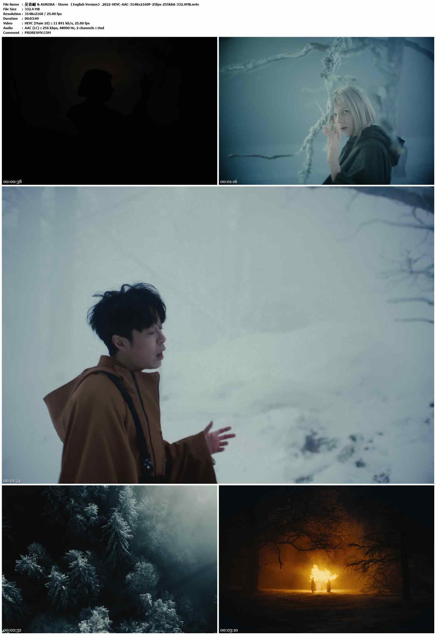 吴青峰 & AURORA - Storm （English Version）.2022-HEVC-AAC-3148x2160P-25fps-255kbit-332.4MB官方MV_高清MV