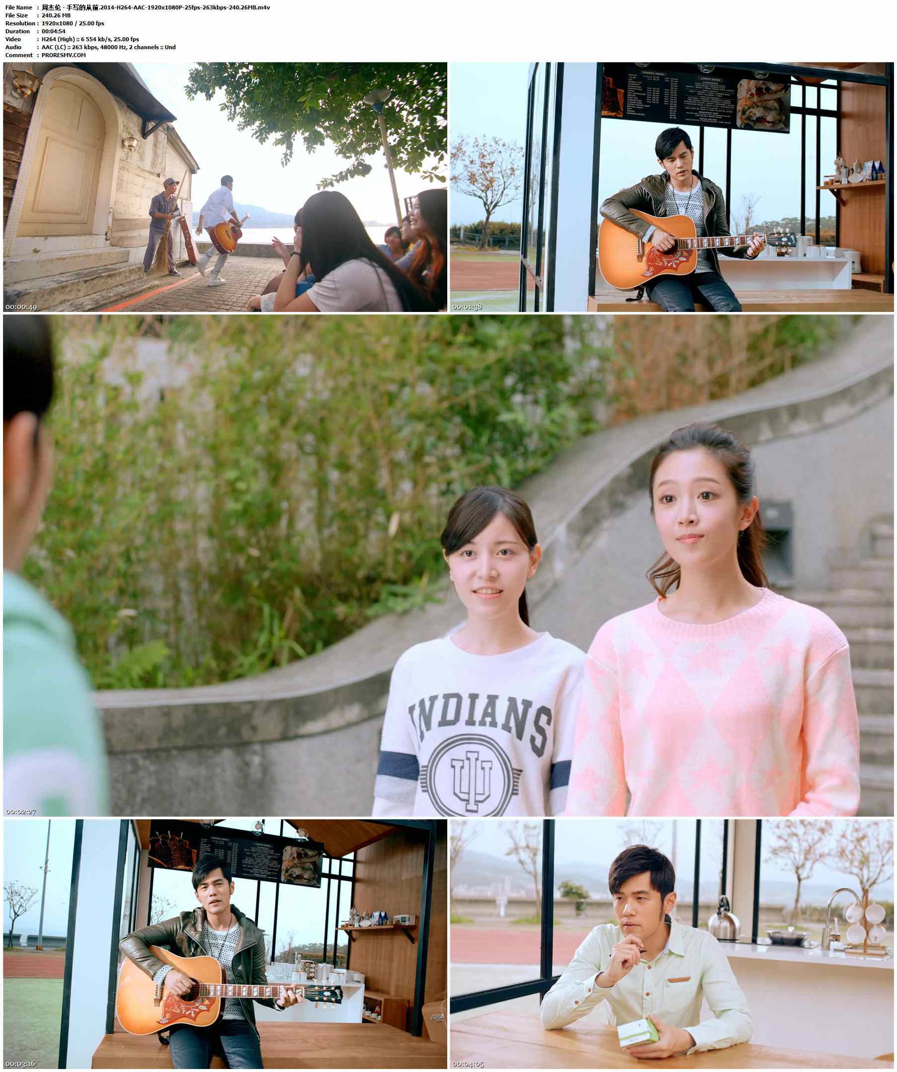 周杰伦 - 手写的从前.2014-H264-AAC-1920x1080P-25fps-263kbps-240.26MB官方MV_高清MV