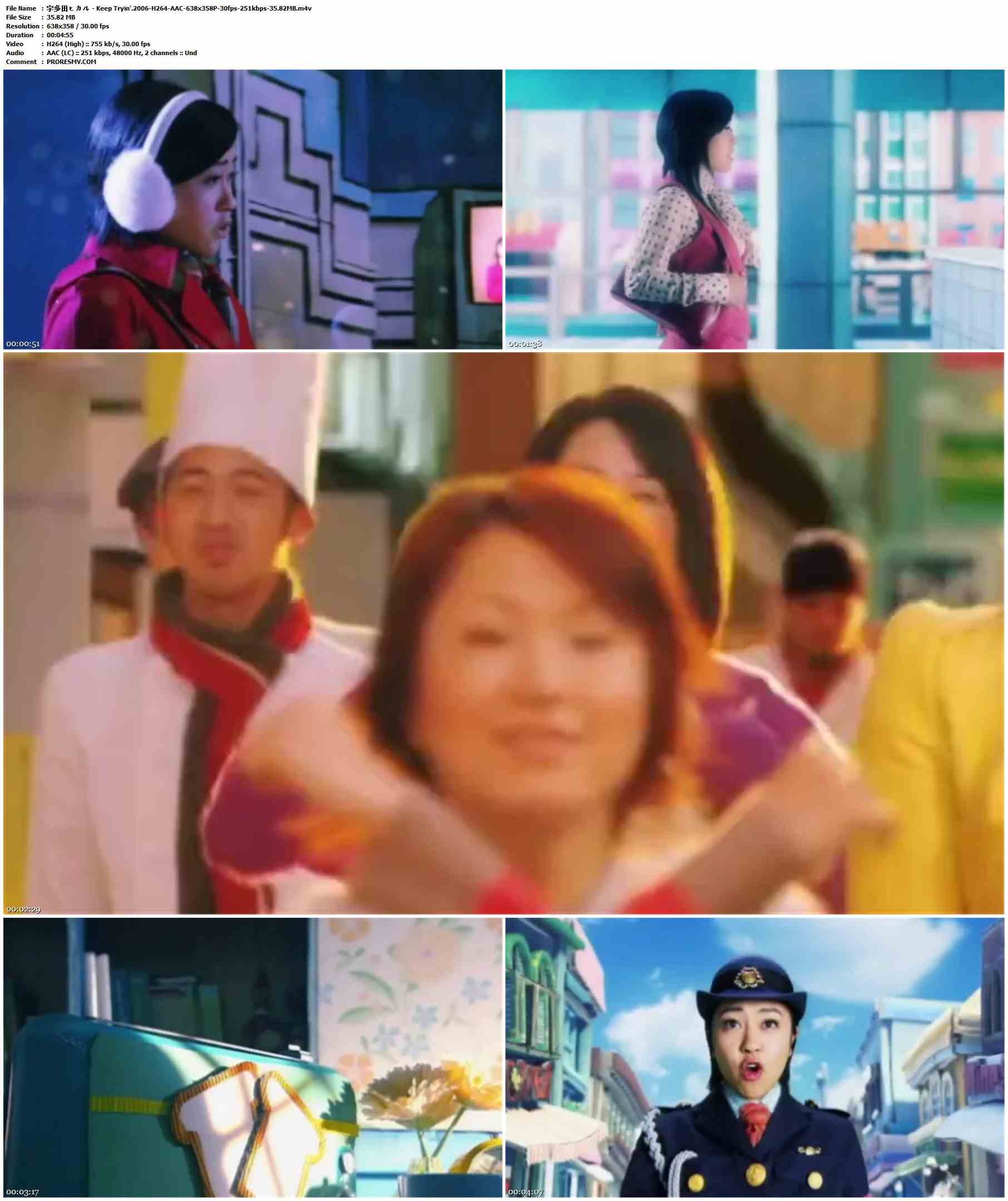 宇多田ヒカル - Keep Tryin'.2006-H264-AAC-638x358P-30fps-251kbps-35.82MB官方MV_高清MV