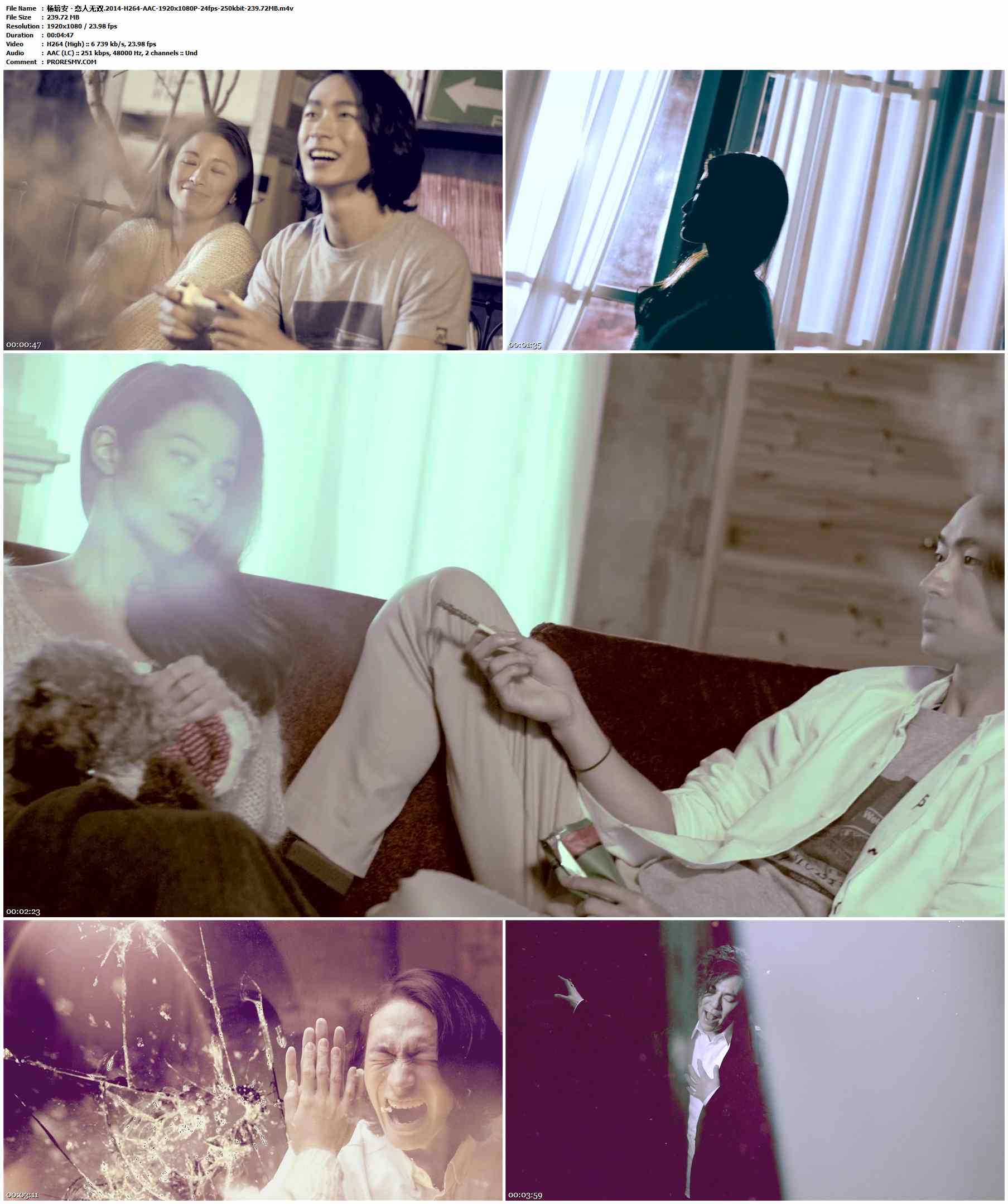 杨培安 - 恋人无双.2014-H264-AAC-1920x1080P-24fps-250kbit-239.72MB官方MV_高清MV