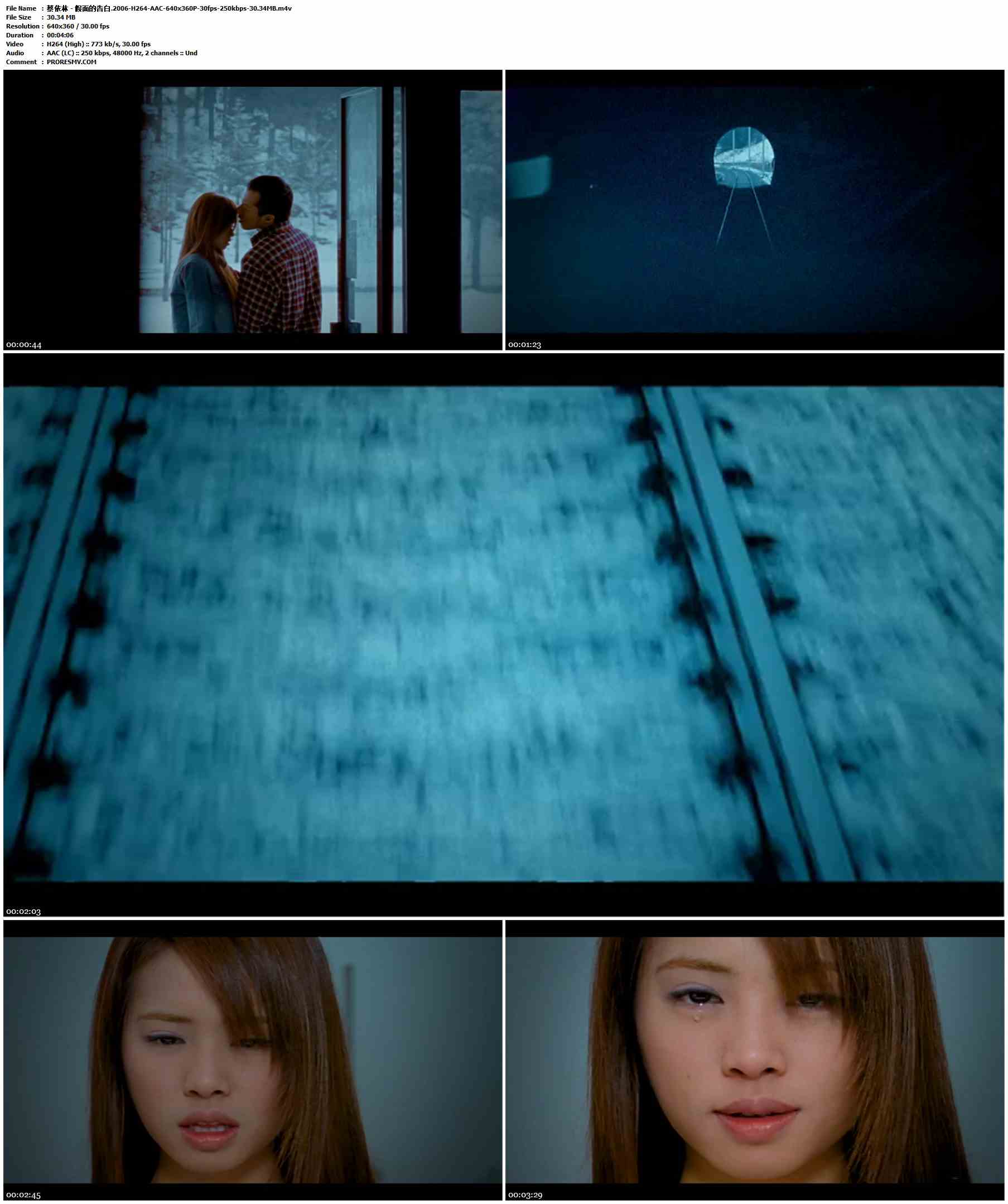 蔡依林 - 假面的告白.2006-H264-AAC-640x360P-30fps-250kbps-30.34MB官方MV_高清MV