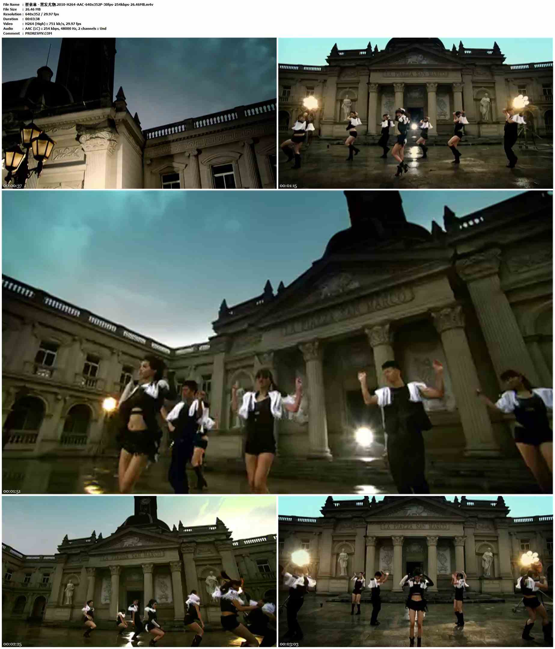 蔡依林 - 黑发尤物.2010-H264-AAC-640x352P-30fps-254kbps-26.46MB官方MV_高清MV