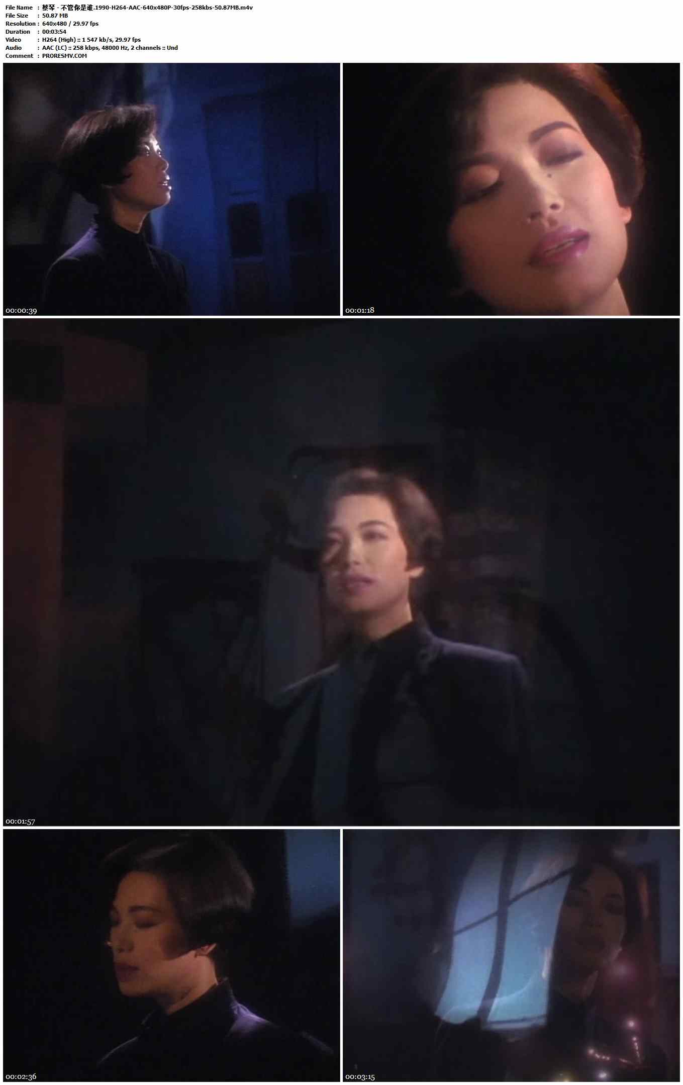 蔡琴 - 不管你是谁.1990-H264-AAC-640x480P-30fps-258kbs-50.87MB官方MV_高清MV