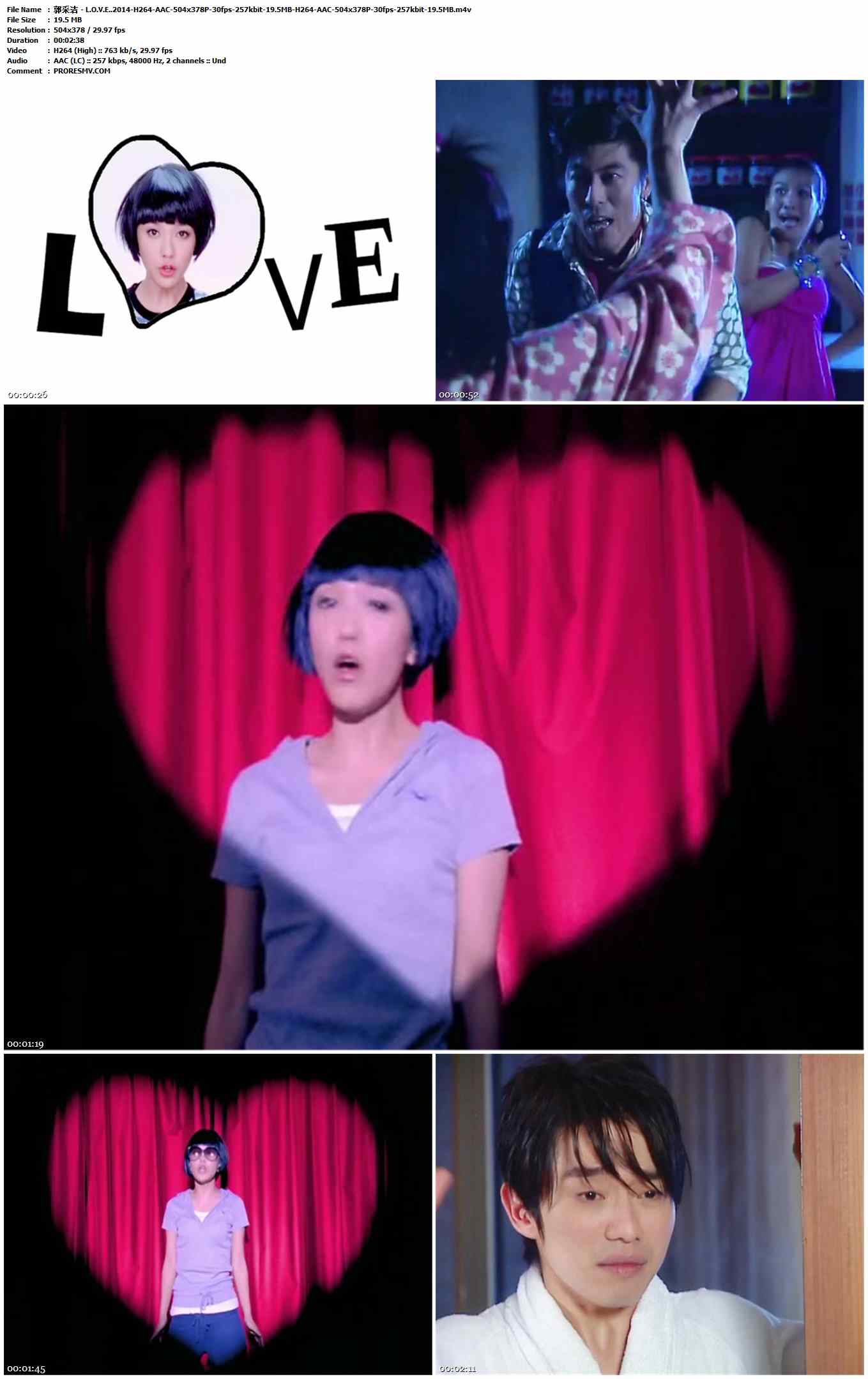 郭采洁 - L.O.V.E..2014-H264-AAC-504x378P-30fps-257kbit-19.5MB官方MV_高清MV