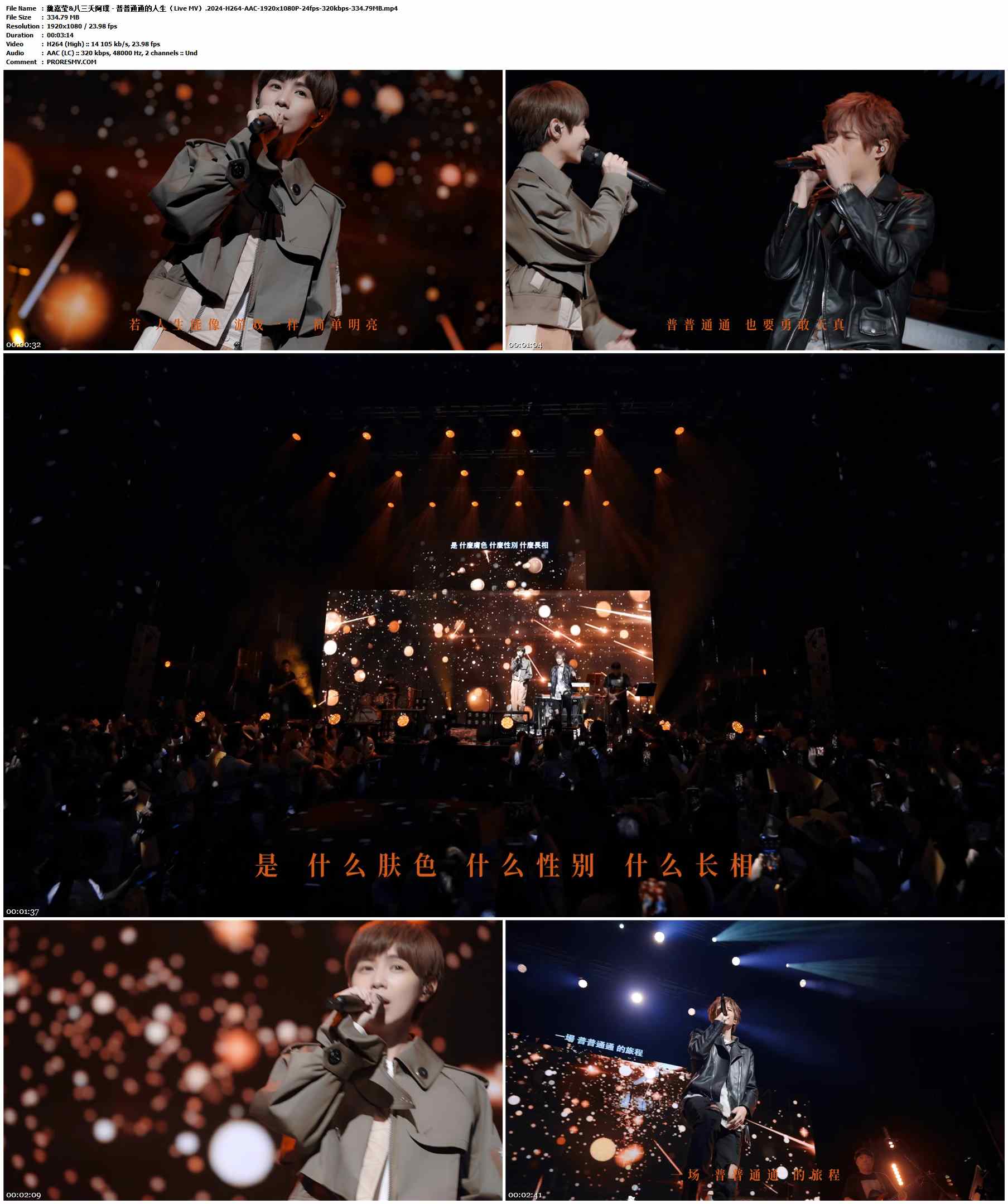 魏嘉莹&八三夭阿璞 - 普普通通的人生（Live MV）.2024-H264-AAC-1920x1080P-24fps-320kbps-334.79MB官方MV_高清MV