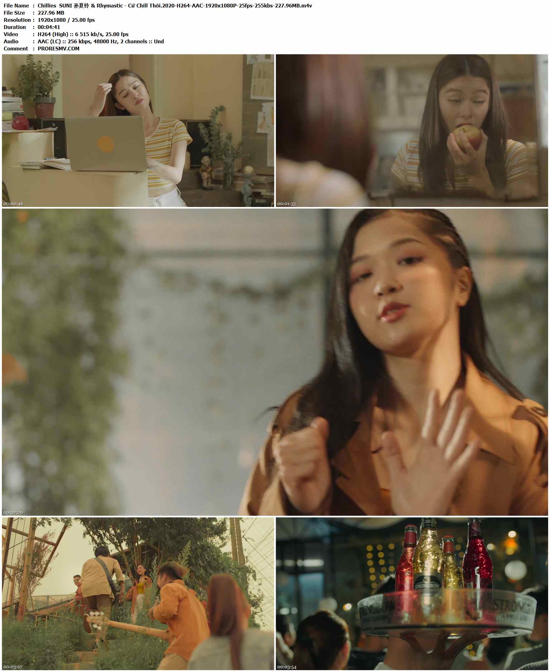 Chillies  SUNI 孙夏铃 & Rhymastic - Cứ Chill Thôi.2020-H264-AAC-1920x1080P-25fps-255kbs-227.96MB官方MV_高清MV