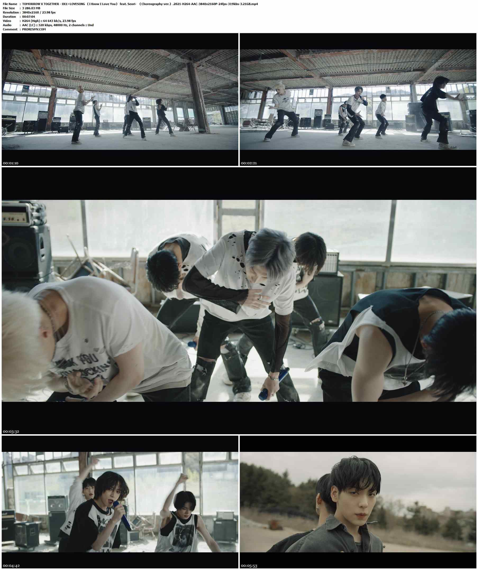 TOMORROW X TOGETHER - 0X1=LOVESONG （I Know I Love You） feat. Seori-  （Choreography ver.）.2021-H264-AAC-3840x2160P-24fps-319kbs-3.21GB官方MV_高清MV