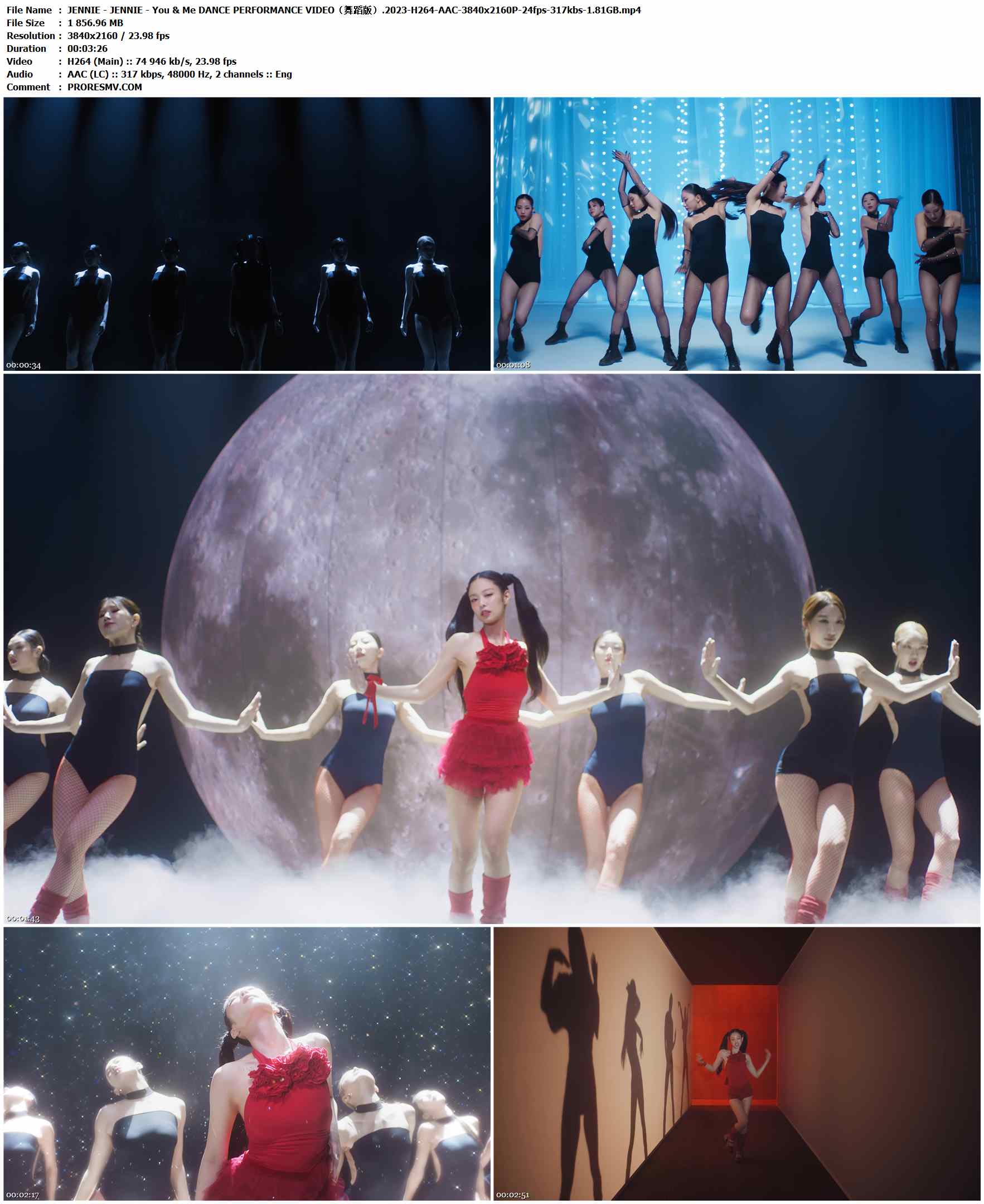 金珍妮 JENNIE - JENNIE - You & Me DANCE PERFORMANCE VIDEO（舞蹈版）.2023-H264-AAC-3840x2160P-24fps-317kbs-1.81GB官方MV_高清MV