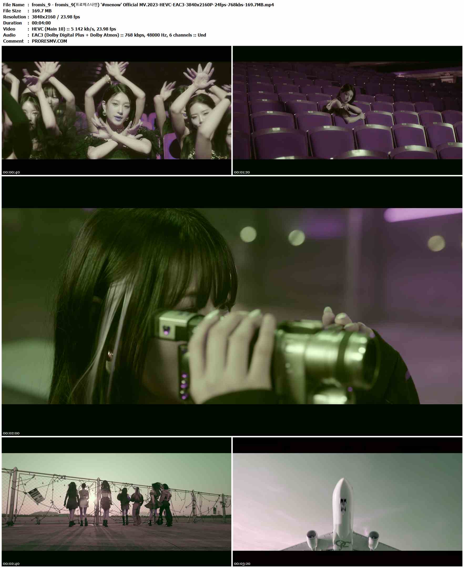 fromis_9 - #menow.2023-HEVC-EAC3-3840x2160P-24fps-768kbs-169.7MB官方MV_高清MV